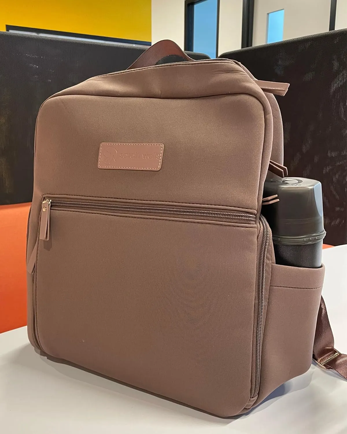 Sarah Wells Fiona Breast Pump Backpack - Neoprene, Machine Washable, Insulated, Pocket-In-Pocket System (Earth)
