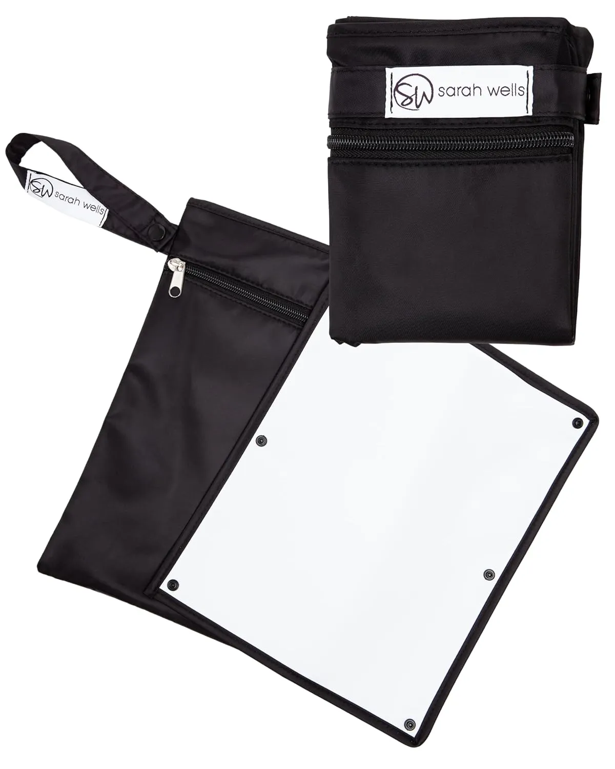 Sarah Wells Pumparoo Wet/Dry Bag for Breast Pump Parts (Black)