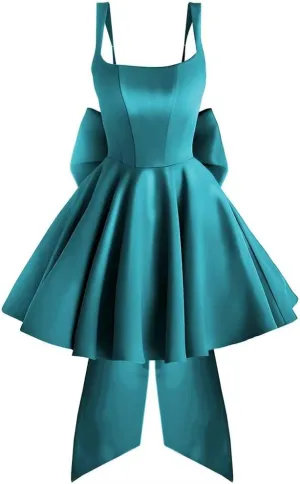 Satin Homecoming Dresses for Teens 2025 Corset Short Formal HOCO Dress with Bow Aline Cocktail Prom Gowns