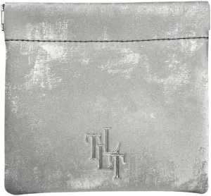 Satin Mini Pouch – Small Makeup Bag, Travel Jewelry Organizer, Soft Cosmetic Pouch, Coin Purse (Silver)