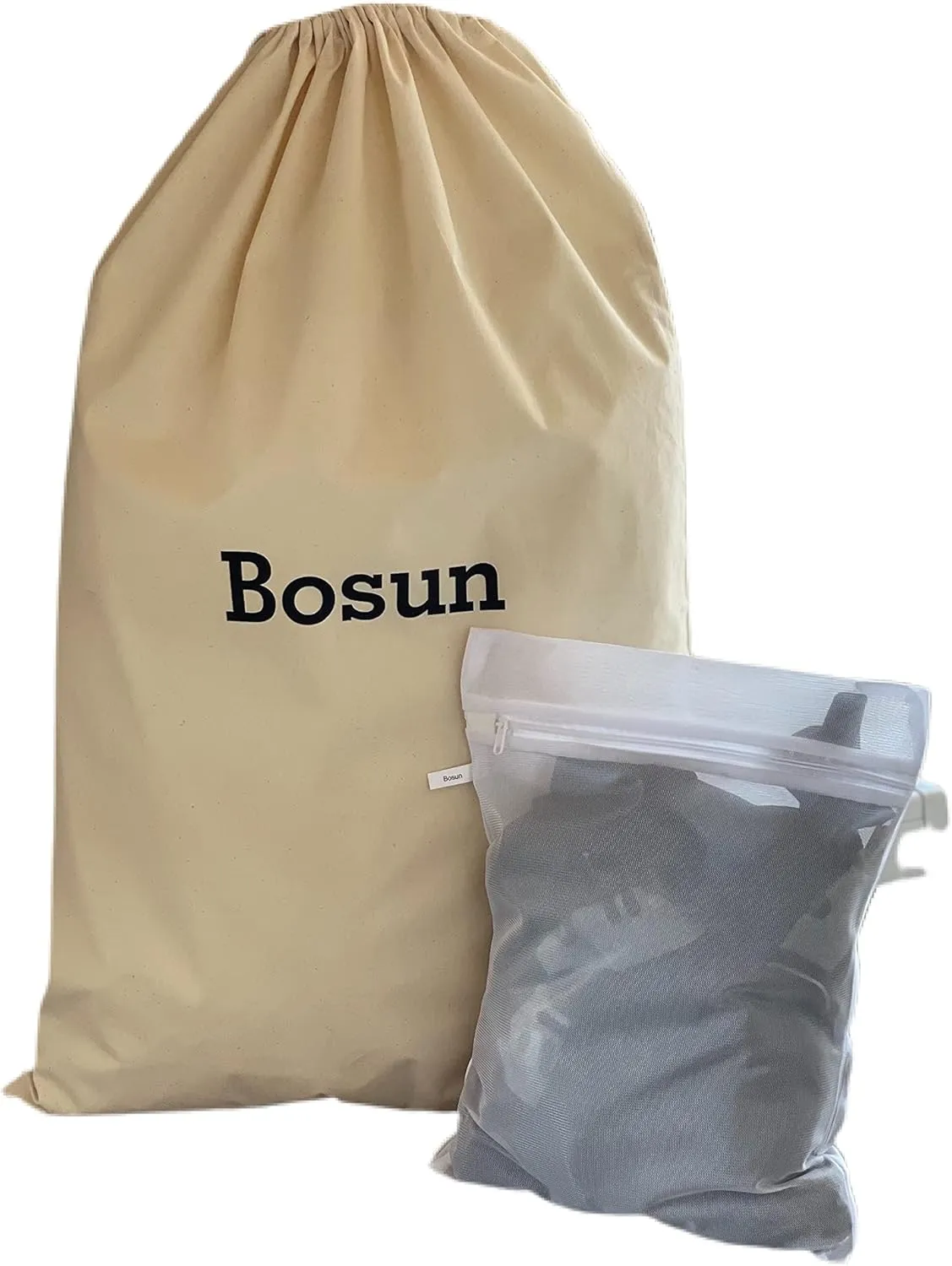 SB - BOSUN - YACHT CREW COTTON LAUNDRY BAGS, YACHT POSITIONS SILK-SCREENED   YACHT POSITION LABELLED MESH LAUNDRY BAG , COTTON BAG BIODEGRADABLE
