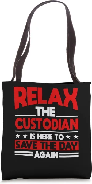 School Custodian Gifts Funny Janitor Cleaning Custodial Tote Bag