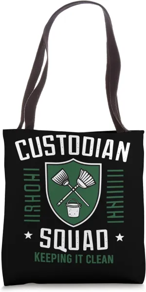 School Custodian School Staff Janitor School Sanitation Tote Bag