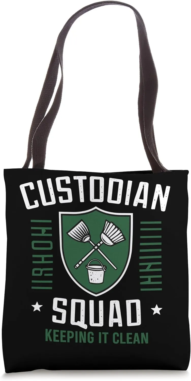 School Custodian School Staff Janitor School Sanitation Tote Bag