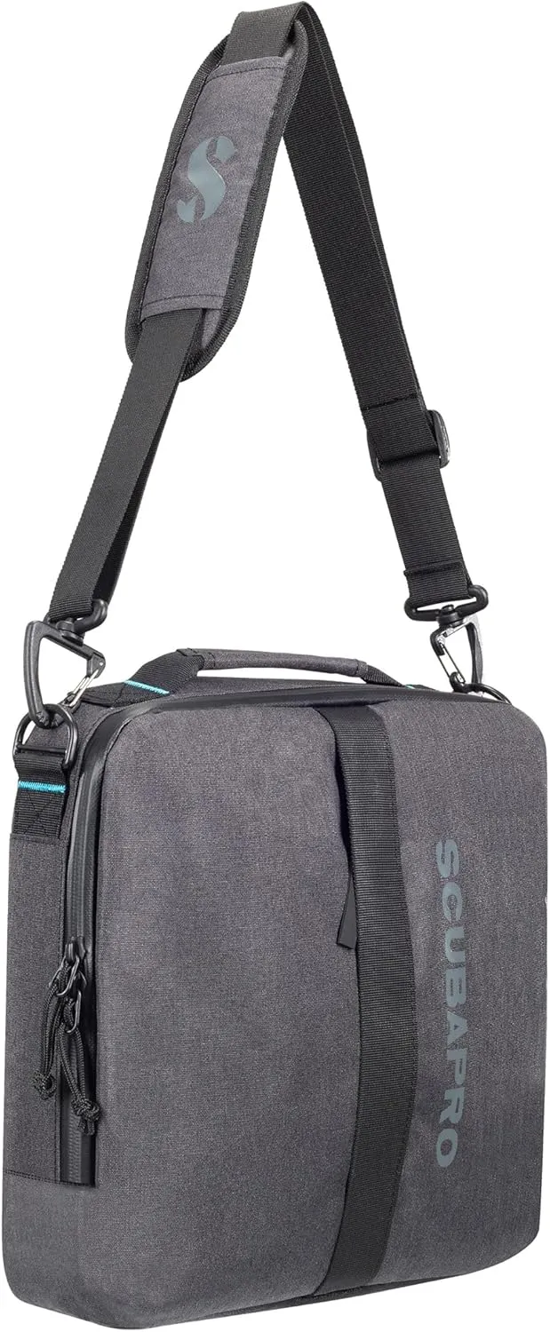 SCUBAPRO Definition Regulator 10 Dive Bag with Adjustable Shoulder Strap and Top Handle for Scuba Diving Gear, Premium Recycled Two-Tone Gray Fabric