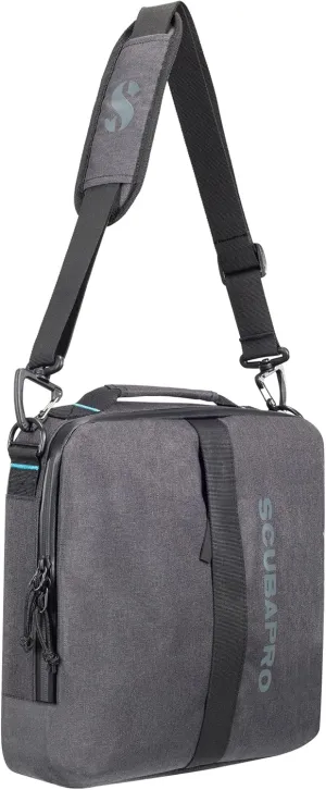 SCUBAPRO Definition Regulator 10 Dive Bag with Adjustable Shoulder Strap and Top Handle for Scuba Diving Gear, Premium Recycled Two-Tone Gray Fabric