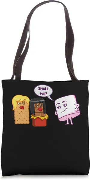 Shall We Suggestive S'mores Marshmallows Camping Smores Tote Bag