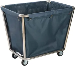 Shelf Movable Trolleys Laundry Sorter Basket Wheeled Trolley Cart With Durable Detachable Fabric Bags 4Ers, For Hotel Laundry Room Bathroom/Brown