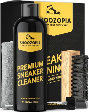 Shoe Cleaning Kit with Towel and Brush, Sneaker Cleaning Kit, White Tennis & Sneakers Cleaner, Leather, Suede, Canvas, Shoe Cleaner - Fz150 - Shoozopia