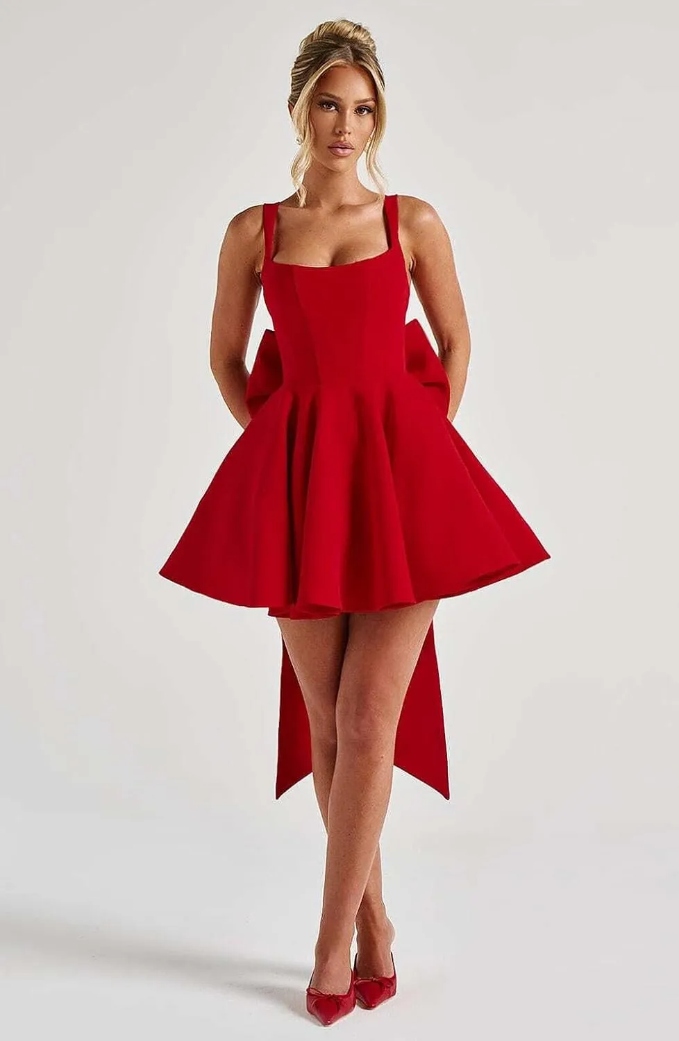 Short Homeoming Dresses for Teens 2025 Corset Formal HOCO Dress with Bow Cocktail Prom Gown