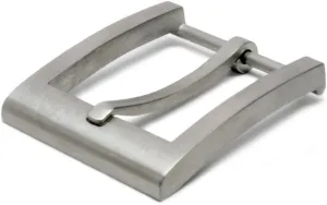 Silver Square Titanium Belt Buckle 1¼ Inch Nickel Free Belt Buckle with Brushed Satin Finish