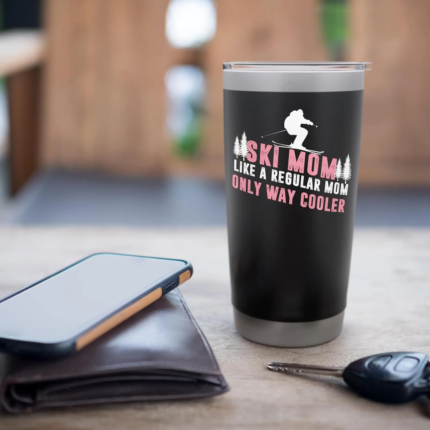 Ski Mom Like A Regular Mom Only Way Cooler Stainless Steel Insulated Tumbler