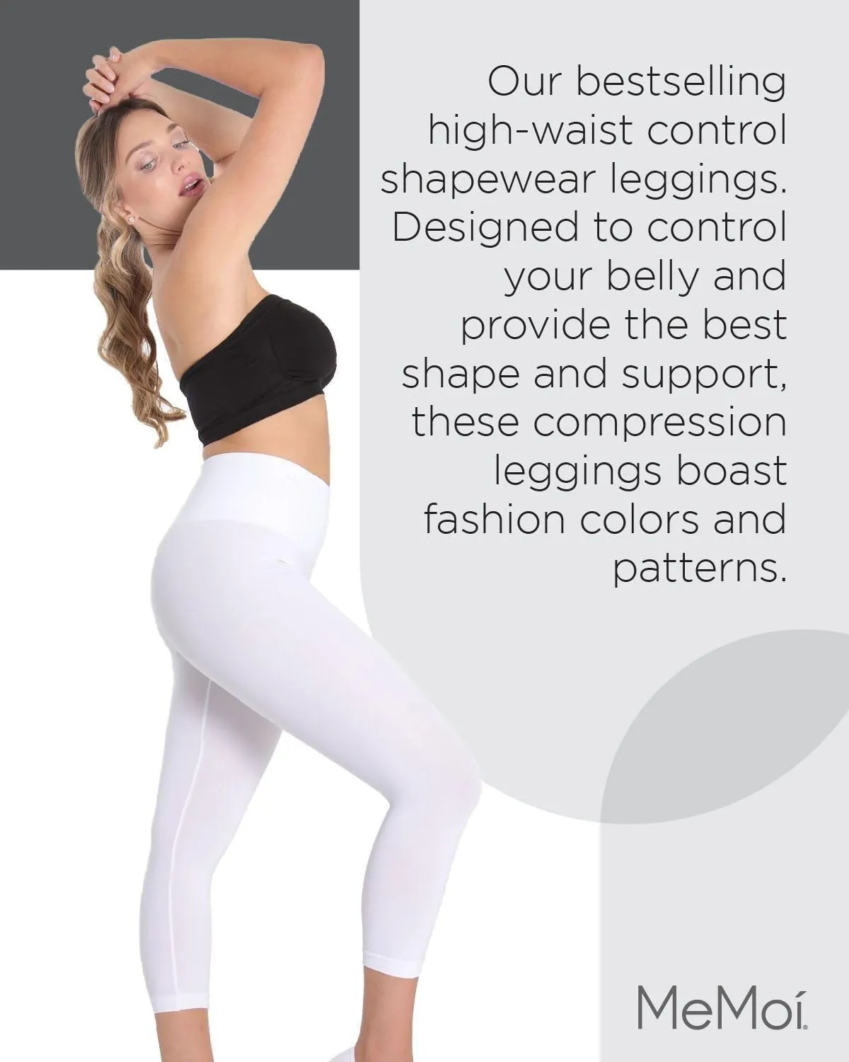 SlimMe Shapewear Leggings, High Waisted Leggings Tummy Control, Comfortable and Breathable Compressions Pants for Women