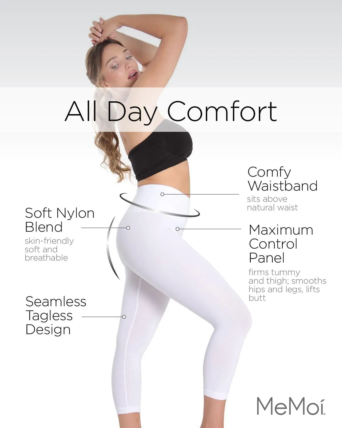 SlimMe Shapewear Leggings, High Waisted Leggings Tummy Control, Comfortable and Breathable Compressions Pants for Women