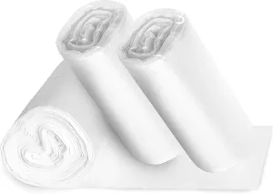 Small Clear Bathroom Trash Bags - 150, 1.2 Gallon Garbage Can liners - Perfect for High End restroom Waste Baskets