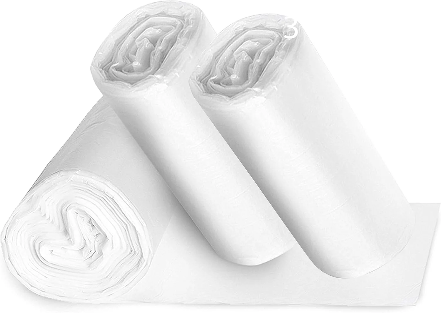 Small Clear Bathroom Trash Bags - 150, 1.2 Gallon Garbage Can liners - Perfect for High End restroom Waste Baskets