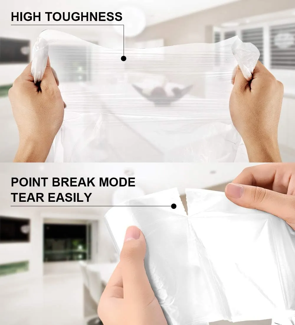 Small Clear Trash Bags – FORID 2.6 Gallon Garbage Bags Wastebasket Bin Liners 220 Count Plastic Trash Bags for Bathroom Bedroom Office Garbage Can (220 count)