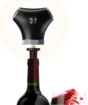 Smart Rechargeable Wine Bottle Stopper and Preserver with 2 Plugs, Keep Wine Fresh for 3 WEEKS, Automatic Vacuum Pump with Food-Grade Silicone, Wine Preserver Stopper, Ideal Gift for Wine Lovers