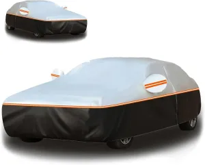 Snow Car Cover Made for Ligier JS50l, Dual-Tone Design, Upgraded Fabric with Cotton, Car Cover Waterproof All Weather, Coldproof Snowproof x16ps1