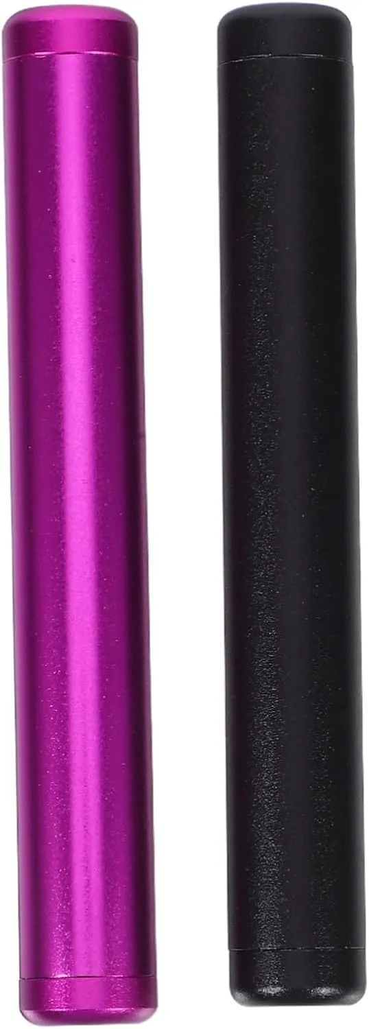 Sosoport 2pcs Metal Tube Container Waterproof Storage Tube Holder Travel Storage Box for Pocket Purse Portable for Travel