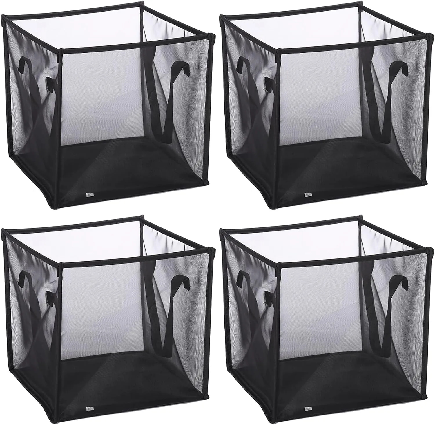 SOUJOY 4 Pack Popup Laundry Hamper, Collapsible Mesh Laundry Baskets with Handles, Foldable Clothes Hamper, Easy to Open, Portable for Laundry Storage, Kids Toy, College Dorm or Travel