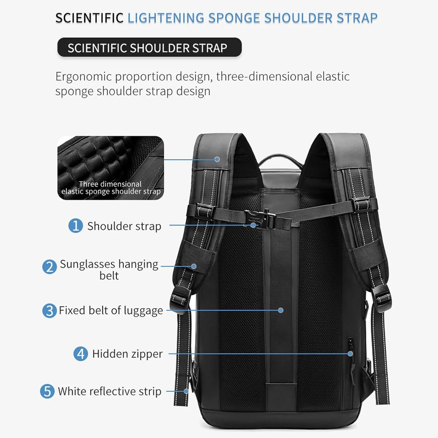 Space Vac Backpack, Spacevac Vacuum Compression Backpack,Expandable Waterproof Multifunctional Travel Password TSA Lock Bag (Grey)
