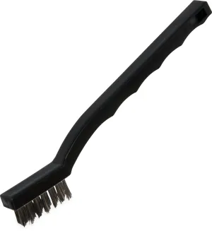 SPARTA Flo-Pac Grout Brush, Utility Brush with Crimped Stainless Steel Bristles for Cleaning, Detail Work, and Janitorial Use, 7 Inches, Black, (Pack of 12)
