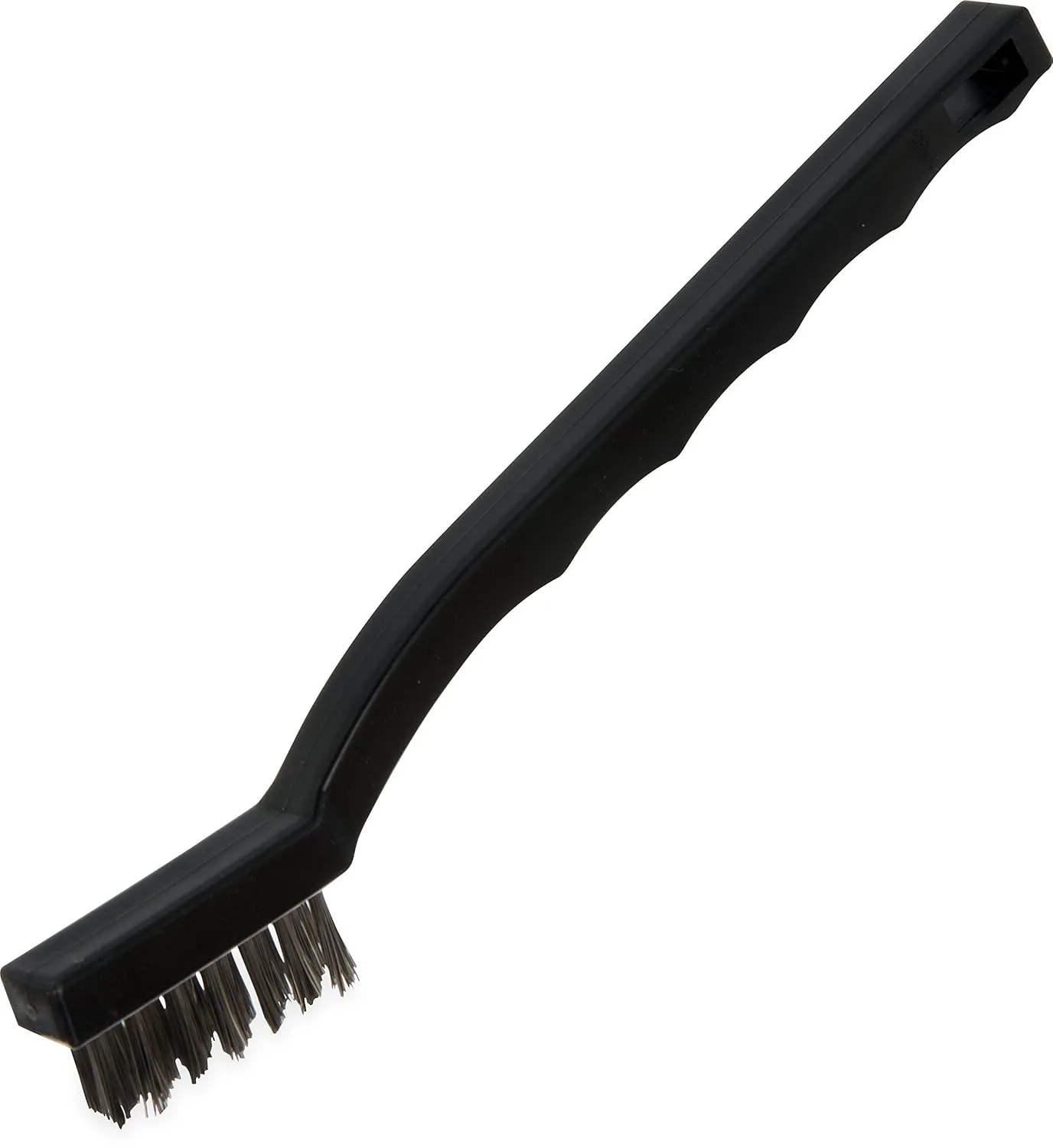 SPARTA Flo-Pac Grout Brush, Utility Brush with Crimped Stainless Steel Bristles for Cleaning, Detail Work, and Janitorial Use, 7 Inches, Black, (Pack of 12)