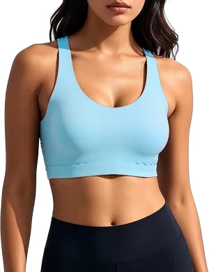 Sports Bras for Women, High Impact Sports Bra - Racerback Running Bra Padded Yoga Bra, Workout Crop Tank Tops Longline