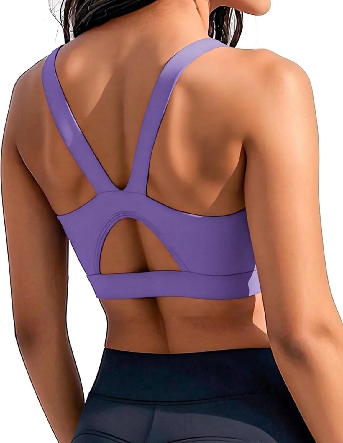 Sports Bras for Women, High Impact Sports Bra - Racerback Running Bra Padded Yoga Bra, Workout Crop Tank Tops Longline