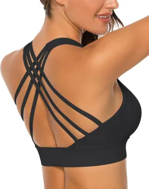 Sports Bras for Women High Impact Sports Bra - Removable Padded Yoga Racerback Bra Workout Crop Tops