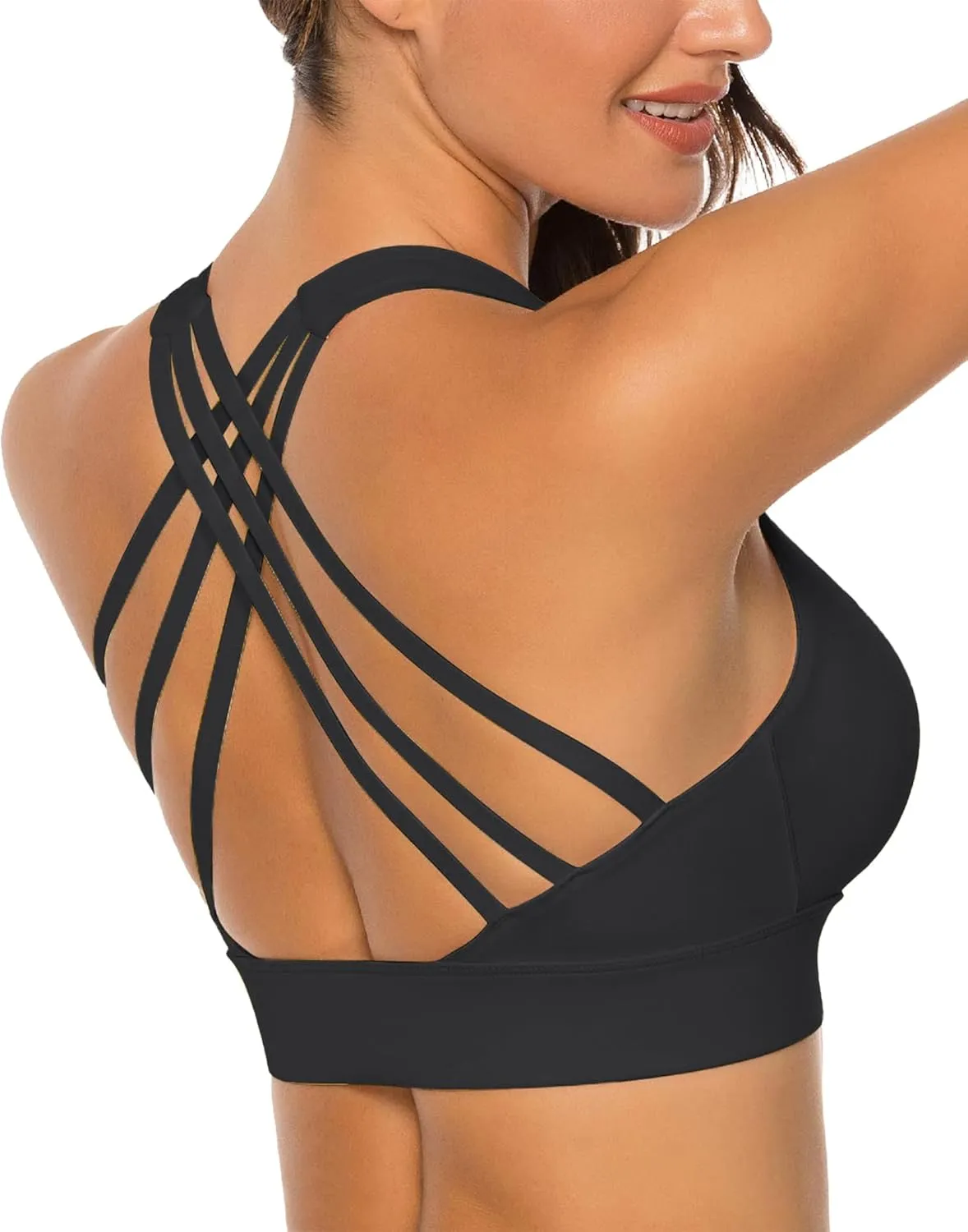 Sports Bras for Women High Impact Sports Bra - Removable Padded Yoga Racerback Bra Workout Crop Tops