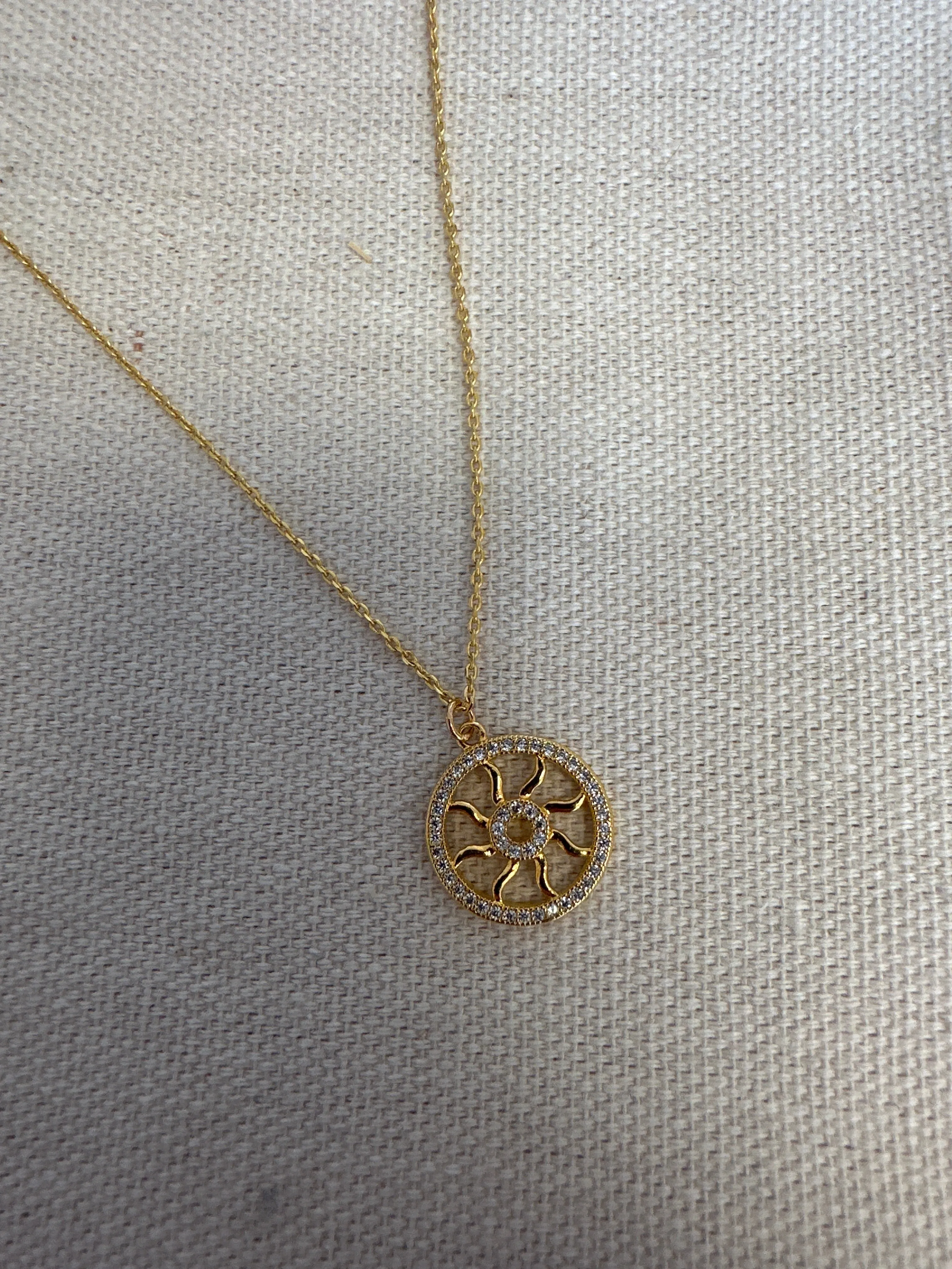 Standout Boutique Gold Sun Pendant Necklace