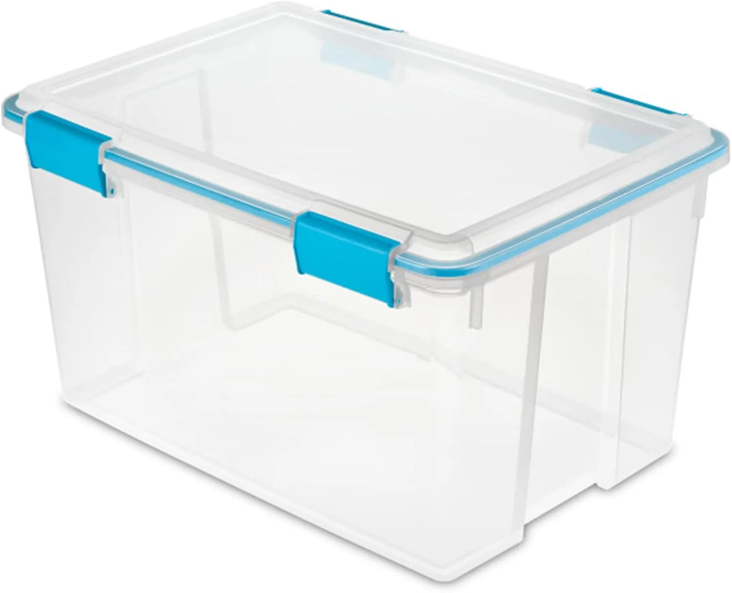 Sterilite 4-Pack Gasket Box, Weather-Resistant Storage Bins with Latching Lids, 54 Quart - Heavy-Duty Organizing Containers for Closet, Bathroom, and Office