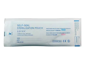 Sterilization Pouches 3.5”x9” Self-Sealing Autoclave Bags with Indicators for Professional Surgical Instrument Cleaning by P&P Medical Surgical (2000)