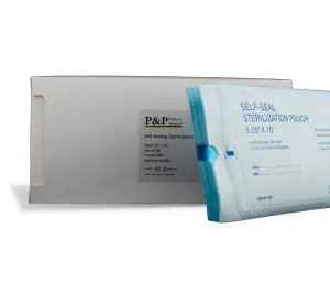 Sterilization Pouches 5.25”x10” Self-Sealing Autoclave Bags with Indicators for Professional Surgical Instrument Cleaning by P&P Medical Surgical (1000)