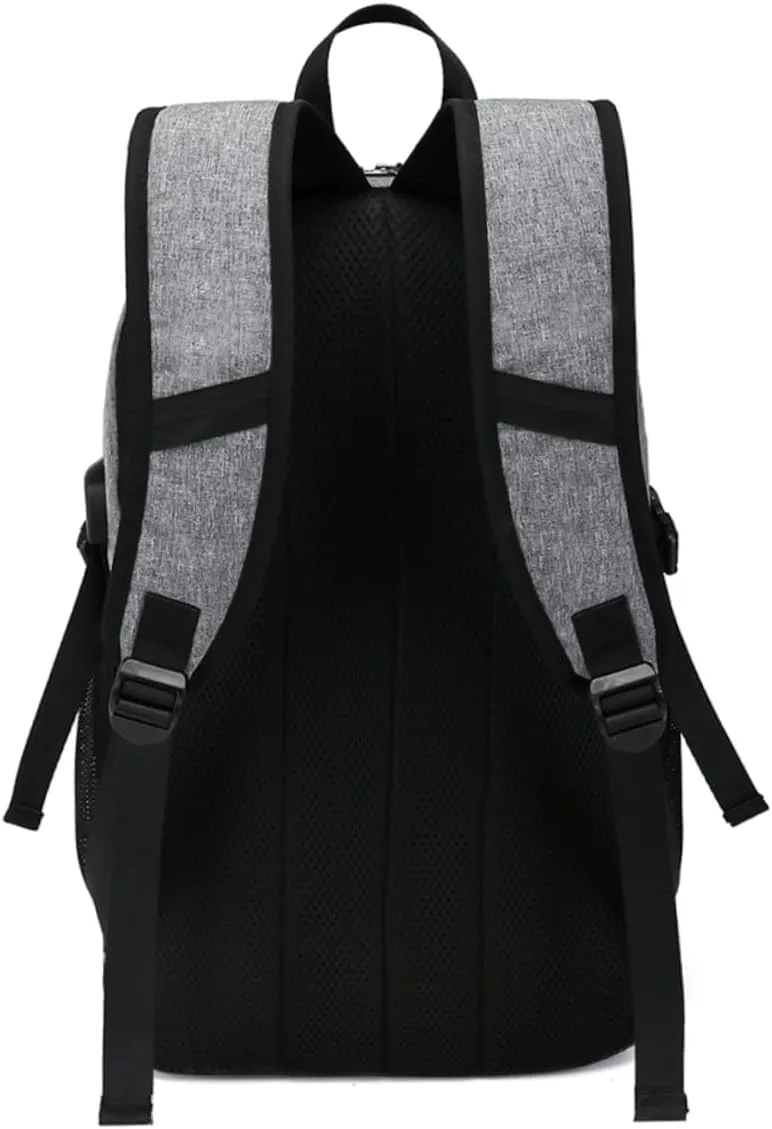 Stylish Backpack for Men Oxford Fabric Basketball Football Storage Grey
