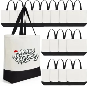 Sublimation Tote Bags Blanks Bulk, Polyester Tote bag for Sublimation, Reusable Widened Washable Canvas Bags for DIY Craft
