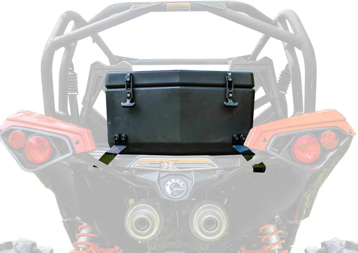 SuperATV Heavy Duty Rear Insulated Cooler/Cargo Box for 2013  Can-Am Maverick | 2014  Can-Am Maverick MAX | Multi Function UTV Storage with Mounting Kit | Sealed Lid Keeps Ice In & Mud Out!
