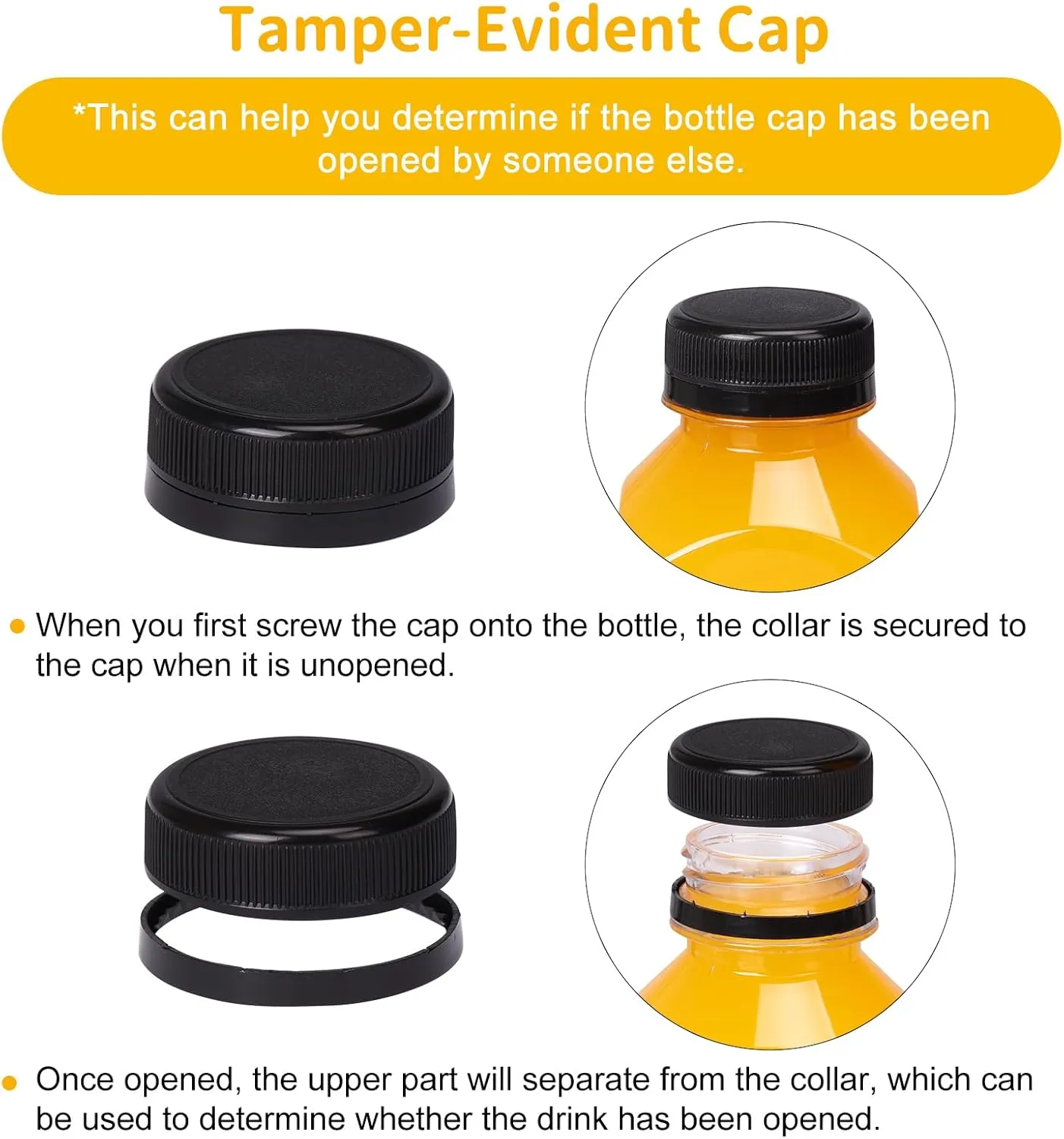 SUPERLELE 20pcs 16oz Juice Bottles, Plastic Juicing Bottles with Caps, Clear Drink Containers with Lids for Drinking, Smoothie and Other Beverages