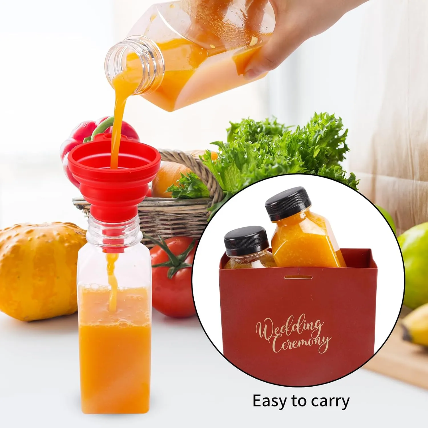 SUPERLELE 20pcs 16oz Juice Bottles, Plastic Juicing Bottles with Caps, Clear Drink Containers with Lids for Drinking, Smoothie and Other Beverages