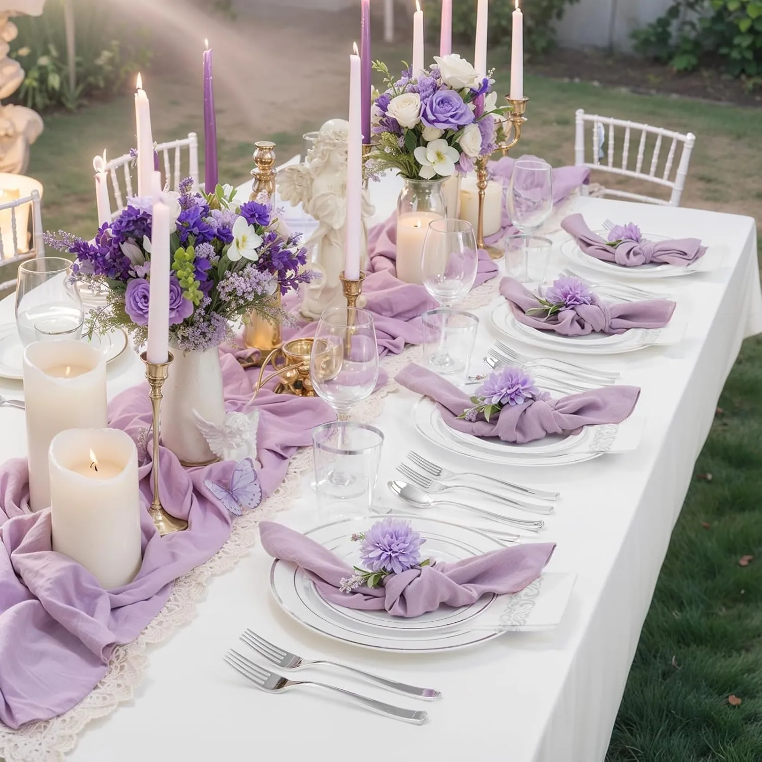Supernal 200pcs Silver Plastic Dinnerware Sets for 25 Guests included Silver Silverware Set & Plastic Plates Disposable Cups and Napkins Disposable for Party,Graduation Decorations 2025 Deals