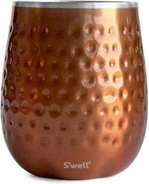 S'well Stainless Steel Wine Tumbler, 9oz, Dipped Metallic, Triple Layered Vacuum Insulated Container Keeps Drinks Colder for Longer, BPA Free Barware