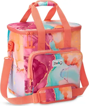 Swig Life Triple Insulated Cooler Bag with Zipper, Large Travel Cooler Bag Holds 16-24 Cans, or 6 Wine Bottles, Insulated