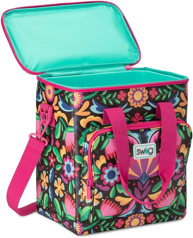 Swig Life Triple Insulated Cooler Bag with Zipper, Large Travel Cooler Bag Holds 16-24 Cans, or 6 Wine Bottles, Insulated