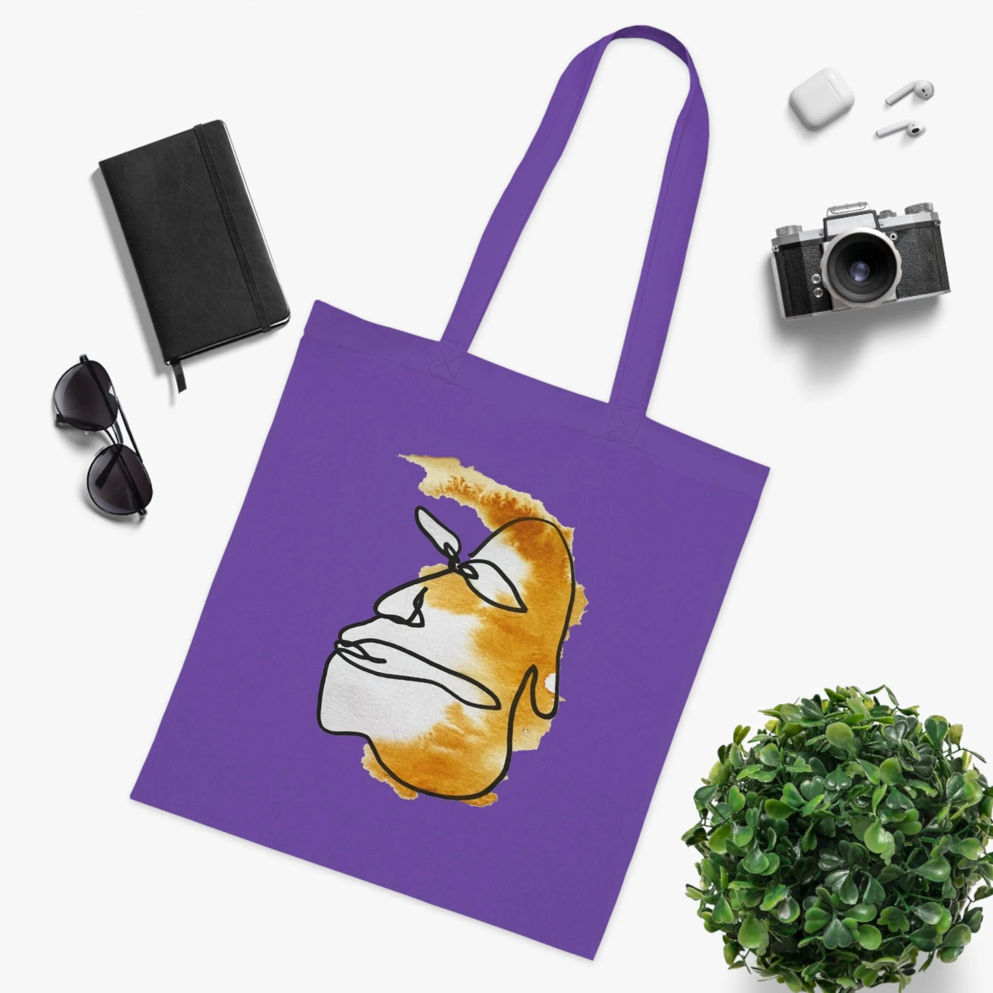 Take it Easy - Versatile 100% Cotton Tote: Vibrant Colors, Light & Practical