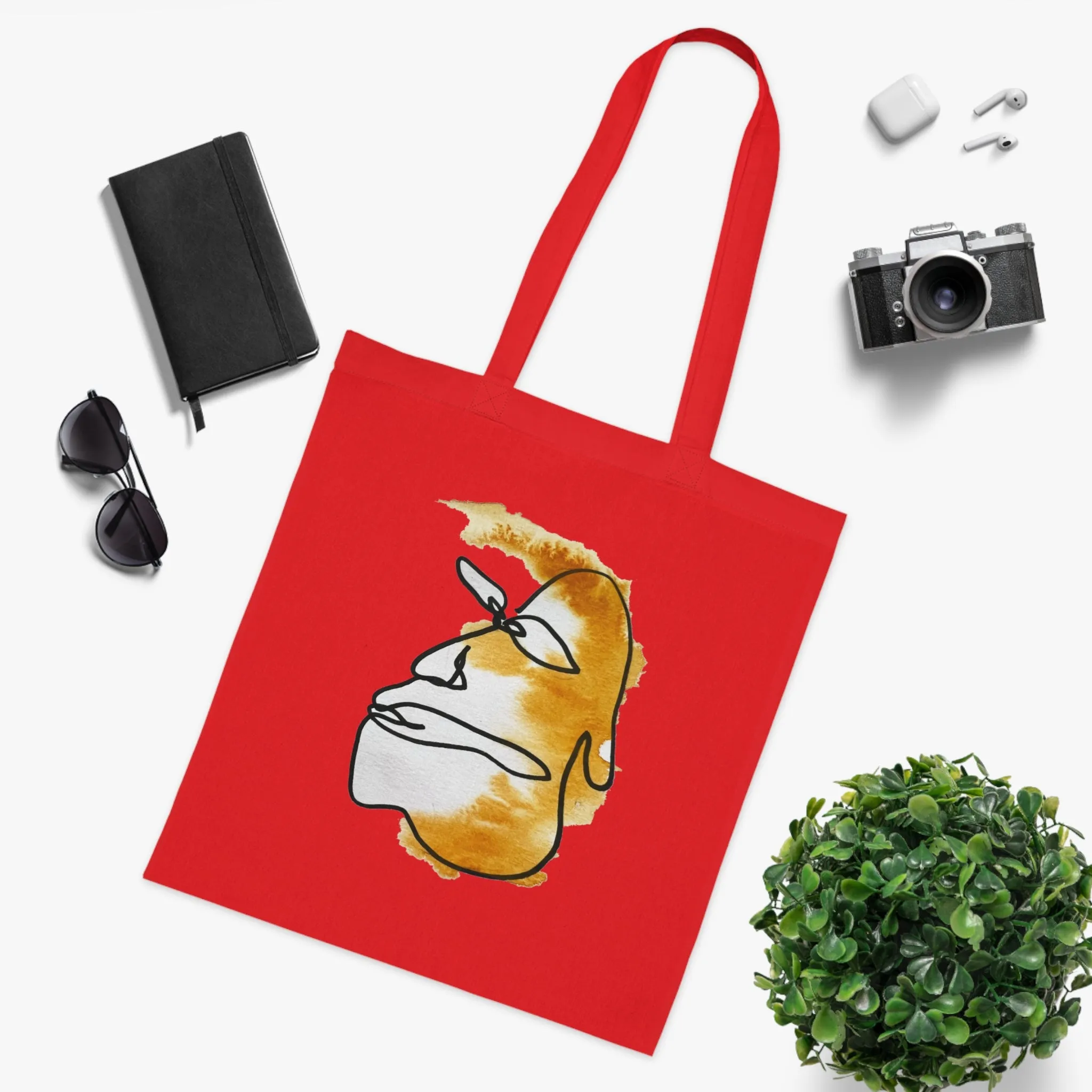 Take it Easy - Versatile 100% Cotton Tote: Vibrant Colors, Light & Practical