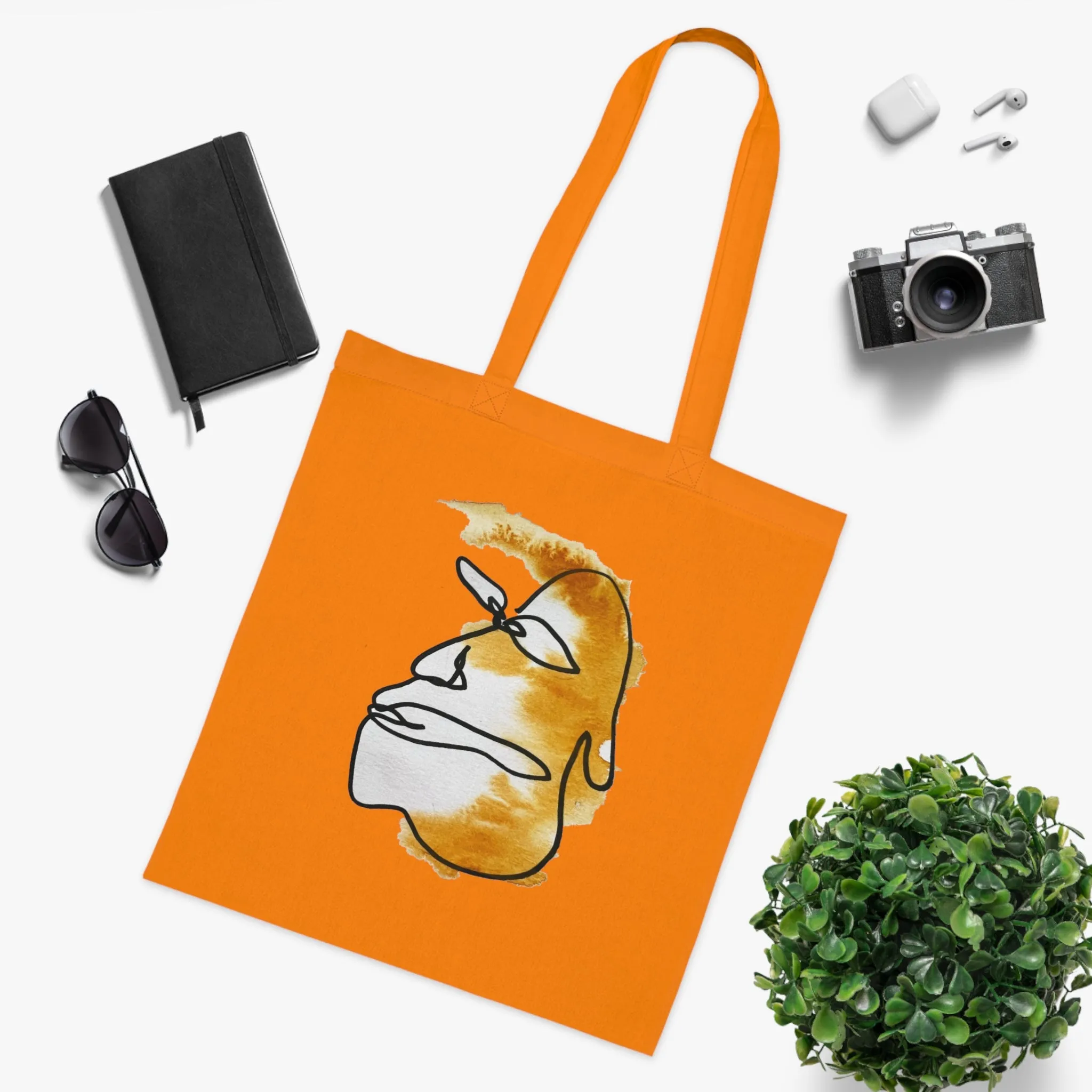 Take it Easy - Versatile 100% Cotton Tote: Vibrant Colors, Light & Practical