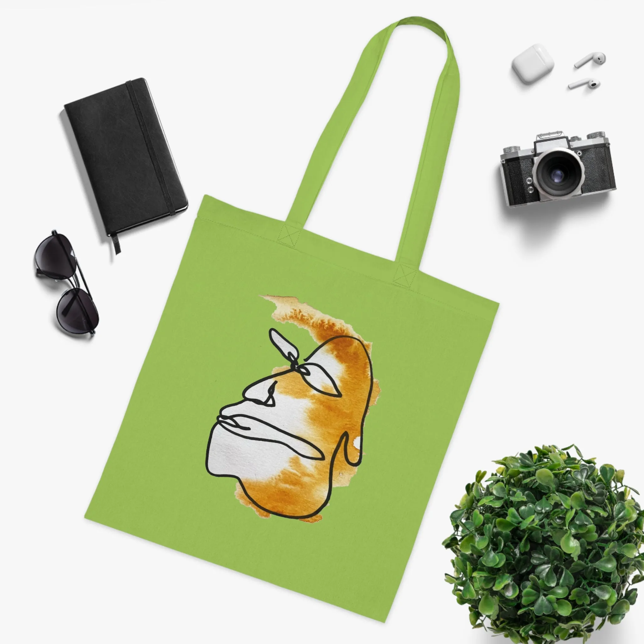 Take it Easy - Versatile 100% Cotton Tote: Vibrant Colors, Light & Practical