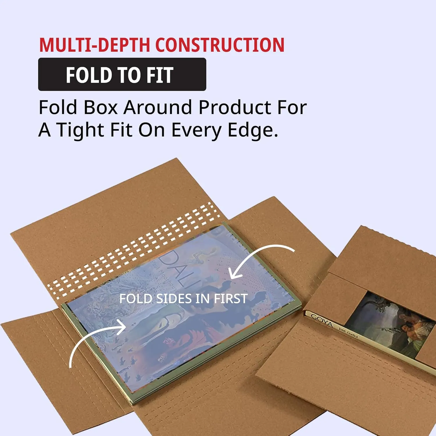 Tape Logic TLM2BKK Easy-Fold Mailers, 12 1/8" x 9 1/8" x 2", Kraft (Pack of 50)